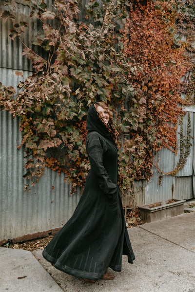 Bamboo Kaftan Coat - Starduster - Deco Black – The Phoenix Rose