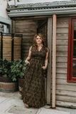 Persephone Dress -Black/Gold Deco