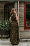 Persephone Dress -Black/Gold Deco