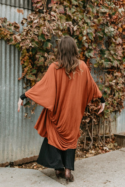 Long Cocoon Coat - Copper – The Phoenix Rose