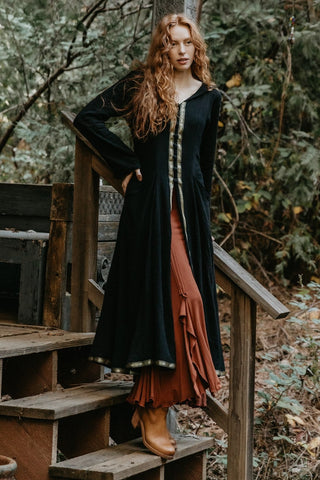 Cotton Starduster - Black w/Gold Trim