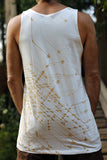 Loose Tank - Organic Cotton - Cream Metallic Gold Arrow