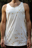 Loose Tank - Organic Cotton - Cream Metallic Gold Arrow