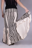 Flamenco Skirt - Cream/Black Stripes