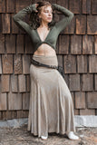 Flamenco Wrap Top - Sage