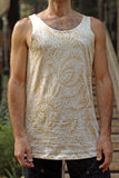 Loose Tank - Organic Cotton - Wings Cream Metallic Gold