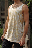 Loose Tank - Organic Cotton - Wings Cream Metallic Gold