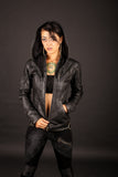 Singularity womens cut leather jacket, authentic Seven of Nine leather jacket - anahata designs