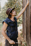 Sigil Vest -  Org. Denim w/ Amazonia Print