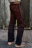 Gaucho Pants - Rust Dusted (Black)