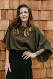 Elegant Shrug - Army Green