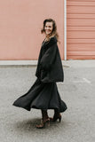 Short Cocoon Coat - Black