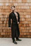 Smokin' Robe - Black w/ Diamond Deco Tan