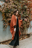 Long Cocoon Coat - Copper