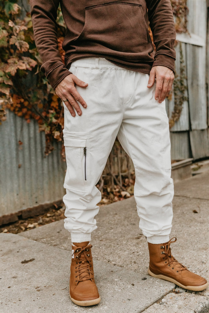 Work Joggers White