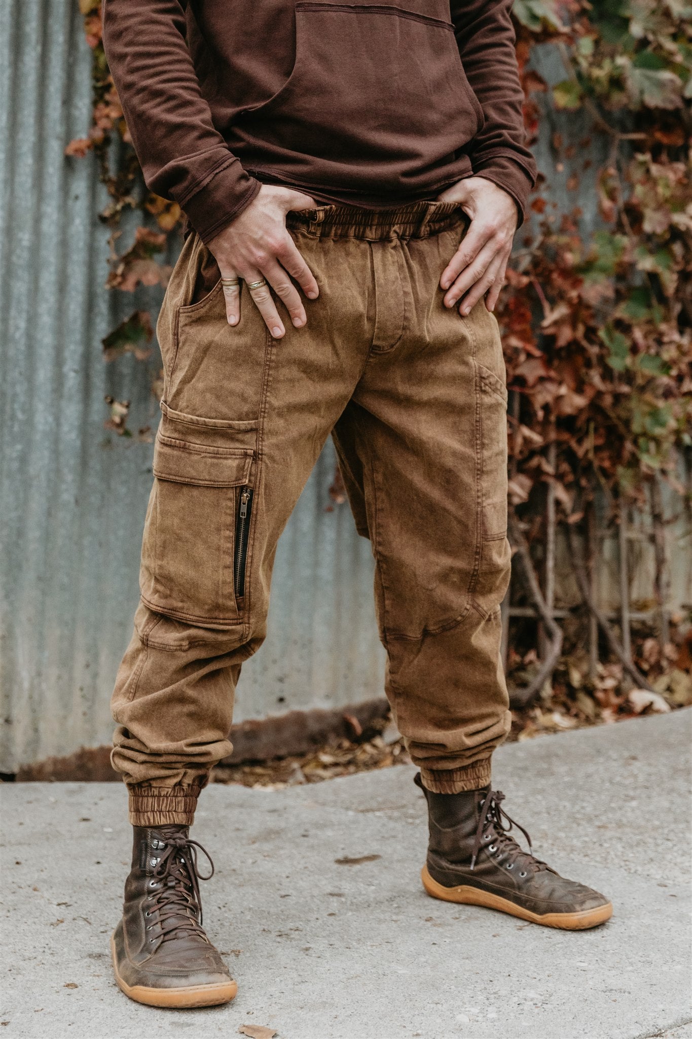 Work Joggers Rusty Brown – The Phoenix Rose - Main Image