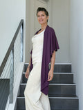 caraucci lightweight rayon jersey convertible purple wrap vest can be worn multiple ways #color_jam