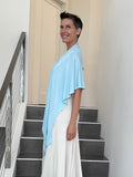 caraucci lightweight rayon jersey convertible light blue wrap vest can be worn multiple ways #color_canal-blue