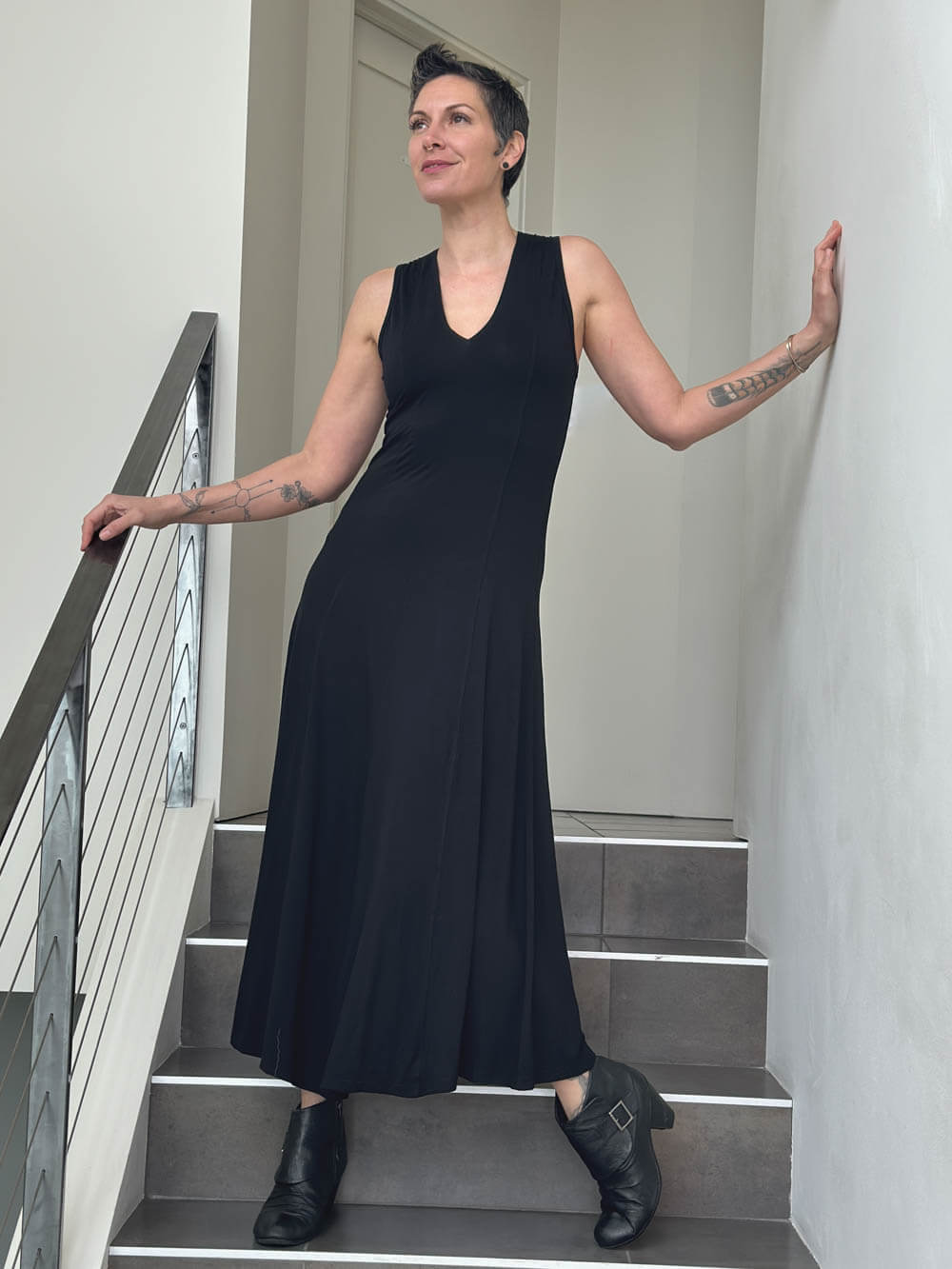 Layering Maxi Dress Black / L Layering Maxi Dress Black / L