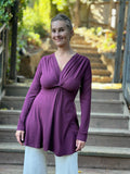 caraucci-long-sleeve-purple-v-neck-tunic-top #color_jam