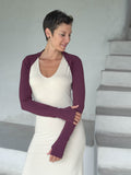 women's jersey purple long sleeve sleeve shrug with thumbholes #color_jam