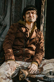 Aviator Coat - Rusty Brown