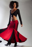 Flamenco Wrap Top - Black