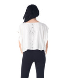 Lunar print Crop kimono Top