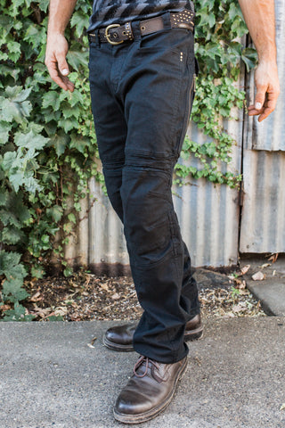Moto Jeans - Boot Cut - Black