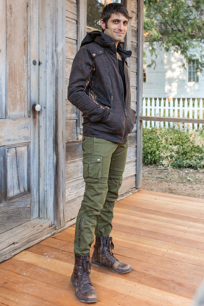 Moto Maxx Pants - Army Green - Stretch Canvas