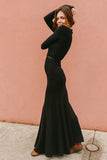Bamboo Fleece Winter Dress - Black