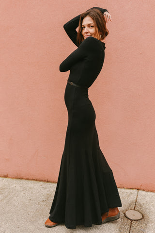 Bamboo Winter Dress - Black