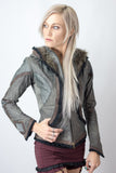 Victory Python edition leather jacket womens cut - anahata designs